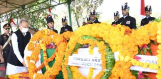 मुख्यमंत्री अशोक गहलोत ने शहीद कर्नल आशुतोष शर्मा की शहादत को किया नमन ashok gehlot