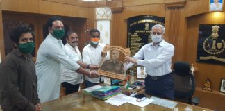 राजस्थान युवा कांग्रेस ने किया जिला पुलिस अधीक्षक का सम्मान