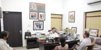 चिकित्सा मंत्री से सेंट्रल टीम की मुलाक़ा कोरोना रोकथाम कार्याे की सराहना