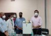 जयपुर फुट यू एस ए के प्रेम भंडारी ने भेंट की ऑक्सीजन कंसंट्रेटर मशीन