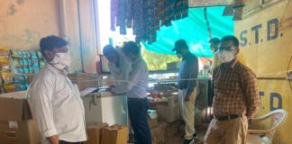 संयुक्त जांच दल ने किया जेएलएन हाॅस्पिटल में कैन्टीन का औचक निरीक्षण
