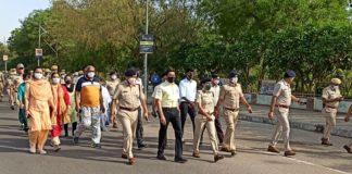 रेड अलर्ट जनअनुशासन पखवाड़ा की पालना हो सुनिश्चित प्रशासन एवं पुलिस अधिकारियों ने निकाला मार्च पास्ट