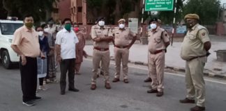 लॉकडाउन के पहले दिन पुलिस-प्रशासनिक अधिकारियों ने लिया सिटी राउंड