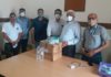 आयुर्वेद विभाग को रेडक्राॅस सोसायटी द्वारा भेंट किए गए मास्क एवं अन्य सामग्री