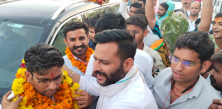 भाजयुमो प्रदेशाध्यक्ष दो दिवसीय बीकानेर दौरे पर रहें, देशनोक दरबार मे दर्शन के पश्चात हुए जयपुर रवाना