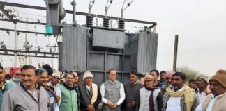 जैतपुर जीएसएस में किया नए ट्रांसफार्मर का हुआ लोकार्पण