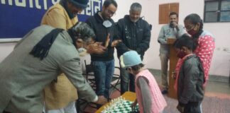 नन्हे हाथों में ऊट घोड़ों एवं हाथी की लगाम अजित फाउण्डेशन जिला स्तरीय स्कूली शतरंज प्रतियोगिता का आगाज