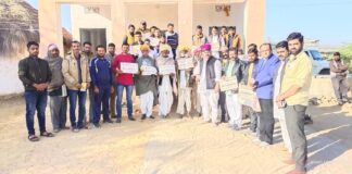 हीरक जयंती संदेश यात्रा के में शामिल होने के लिए किया गांव गांव संपर्क