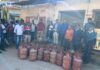 जिले में घरेलू गैस की अवैध रिफलिंग व भण्डारण की रोकथाम के लिए की गई कार्यवाही
