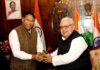 राज्यपाल से शिष्टाचार भेंट